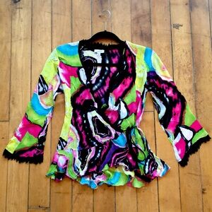 Komarov colorful artsy top S